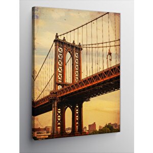 Kanvas Tablo Köprü Ve Gün Batımı 100x140 cm