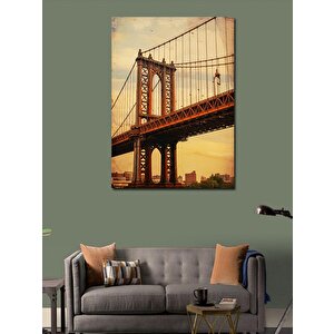 Kanvas Tablo Köprü Ve Gün Batımı 70x100 cm