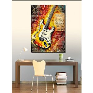 Kanvas Tablo Renkli Elektro Gitar 100x140 cm
