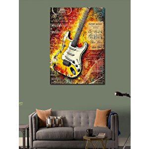 Kanvas Tablo Renkli Elektro Gitar 100x140 cm