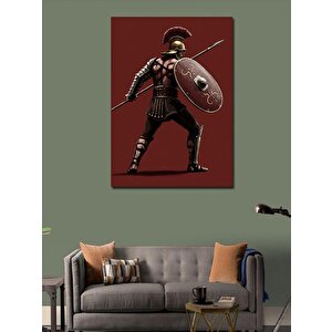 Kanvas Tablo Kalkanlı Antik Yunan Savaşçısı 100x140 cm