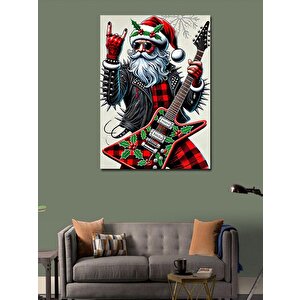 Kanvas Tablo Noel Baba Ve Gitar 70x100 cm