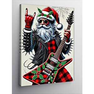 Kanvas Tablo Noel Baba Ve Gitar 50x70 cm