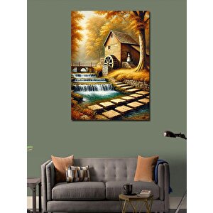 Kanvas Tablo Şelale Yanında Eski Değirmen 70x100 cm