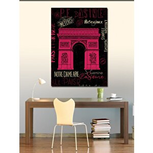 Kanvas Tablo Paris Poster Tasarımı 100x140 cm