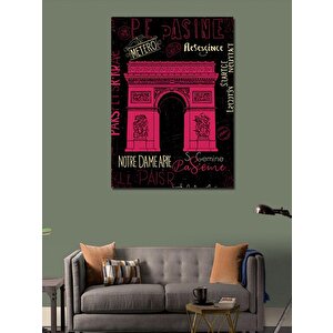 Kanvas Tablo Paris Poster Tasarımı 100x140 cm