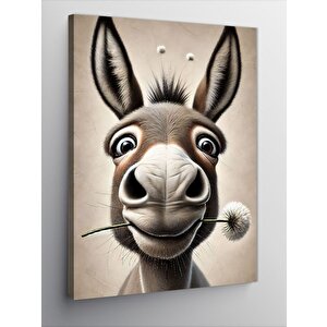 Kanvas Tablo Sevimli Eşek Figürü 50x70 cm