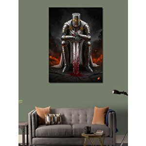 Kanvas Tablo Kılıcını Tutmuş Şövalye 70x100 cm
