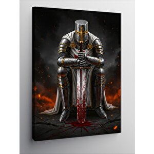 Kanvas Tablo Kılıcını Tutmuş Şövalye 50x70 cm