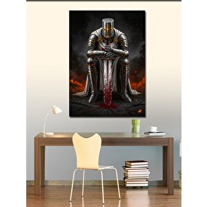 Kanvas Tablo Kılıcını Tutmuş Şövalye 50x70 cm
