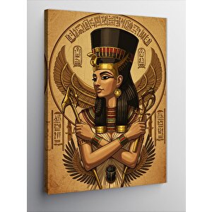 Kanvas Tablo Antik Mısır Kraliçesi Portresi 100x140 cm