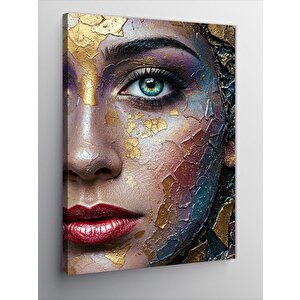 Kanvas Tablo Soyut Yüz Çizimi 100x140 cm