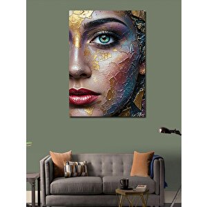 Kanvas Tablo Soyut Yüz Çizimi 100x140 cm