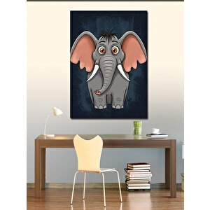 Kanvas Tablo Karikatür Fil Ve Sevimlilik 50x70 cm