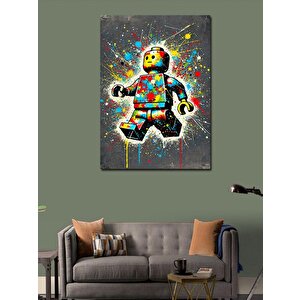 Kanvas Tablo Soyut Lego Adamı 100x140 cm
