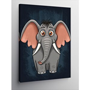 Kanvas Tablo Karikatür Fil Ve Sevimlilik 70x100 cm