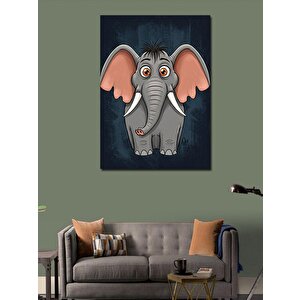 Kanvas Tablo Karikatür Fil Ve Sevimlilik 70x100 cm