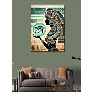 Kanvas Tablo Mısır Gözü Ve Soyut Desen 100x140 cm