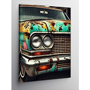Kanvas Tablo Eski Paslı Klasik Araba 100x140 cm