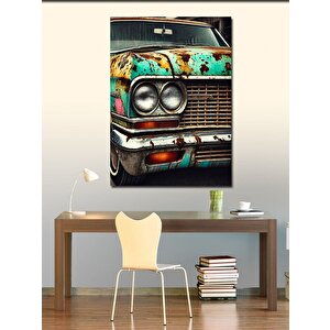 Kanvas Tablo Eski Paslı Klasik Araba 100x140 cm
