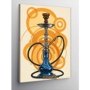 Kanvas Tablo Nargile Ve Soyut Çizgiler 50x70 cm