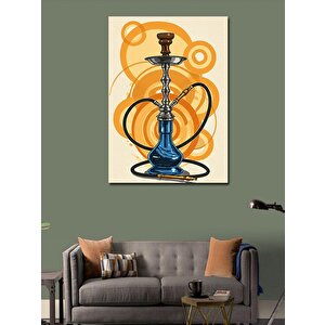 Kanvas Tablo Nargile Ve Soyut Çizgiler 50x70 cm
