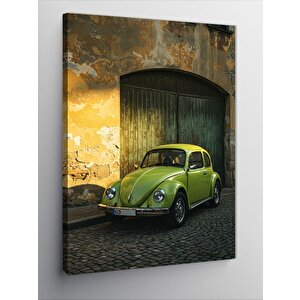 Kanvas Tablo Yeşil Vosvos Ve Arka Sokak 50x70 cm