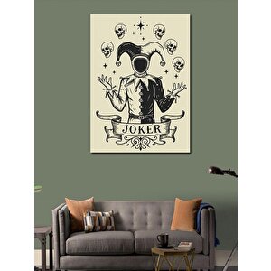 Kanvas Tablo Joker Maskesi Ve Kafatasları 70x100 cm