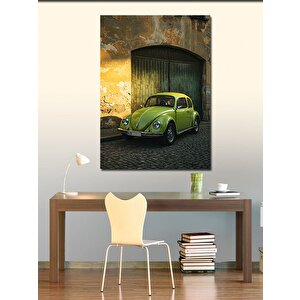 Kanvas Tablo Yeşil Vosvos Ve Arka Sokak 100x140 cm