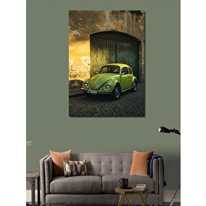 Kanvas Tablo Yeşil Vosvos Ve Arka Sokak 100x140 cm