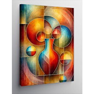 Kanvas Tablo Soyut Renkli Çizim 50x70 cm