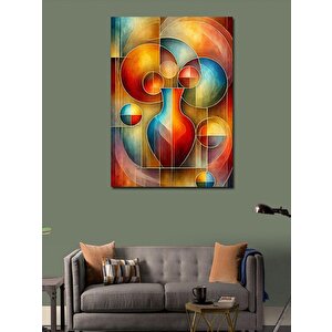 Kanvas Tablo Soyut Renkli Çizim 50x70 cm