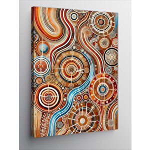 Kanvas Tablo Soyut Dairesel Tasarım 50x70 cm