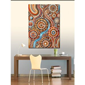 Kanvas Tablo Soyut Dairesel Tasarım 50x70 cm