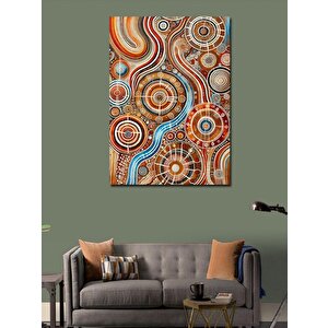 Kanvas Tablo Soyut Dairesel Tasarım 50x70 cm