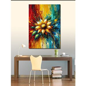 Kanvas Tablo Patlayan Renklerle Soyut Çizim 100x140 cm
