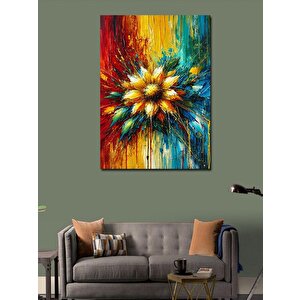 Kanvas Tablo Patlayan Renklerle Soyut Çizim 50x70 cm