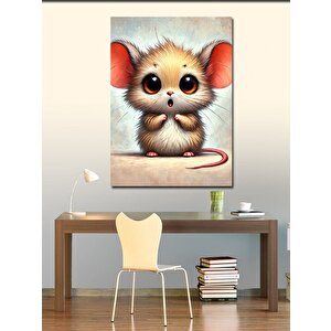 Kanvas Tablo Sevimli Büyük Gözlü Fare 50x70 cm