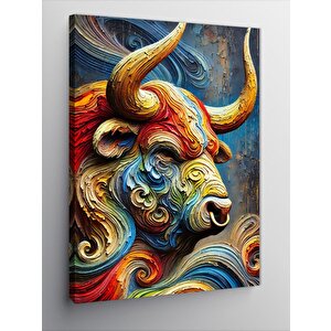 Kanvas Tablo Soyut Boğa Sanatı 100x140 cm