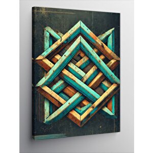 Kanvas Tablo Soyut Geometrik Sanat 100x140 cm