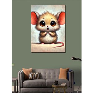 Kanvas Tablo Sevimli Büyük Gözlü Fare 70x100 cm