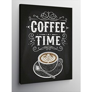 Kanvas Tablo "coffee Time" Yazılı Poster 100x140 cm