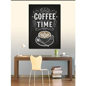 Kanvas Tablo "coffee Time" Yazılı Poster 100x140 cm
