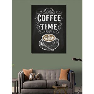 Kanvas Tablo "coffee Time" Yazılı Poster 100x140 cm