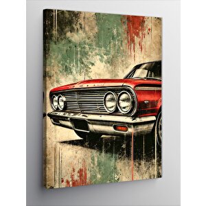 Kanvas Tablo Retro Araba Detayı 70x100 cm