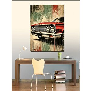 Kanvas Tablo Retro Araba Detayı 70x100 cm
