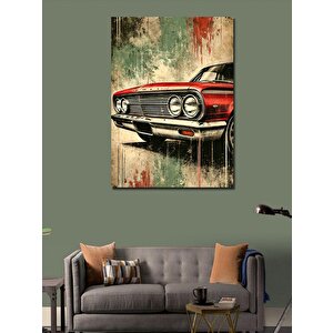 Kanvas Tablo Retro Araba Detayı 70x100 cm