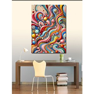 Kanvas Tablo Soyut Dalgalı Çizimler 70x100 cm