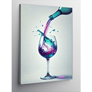 Kanvas Tablo Kadehten Akan Şarap 50x70 cm