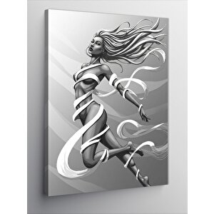 Kanvas Tablo Soyut Rüzgar Kadını Çizimi 70x100 cm